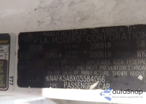 2016 Kia Forte Lx from USA, damaged, VIN KNAFK5A8XG5584066